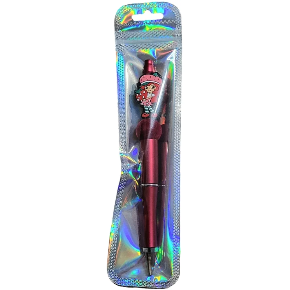Strawberry Shortcake Beaded Ballpoint Twist Pen Focal Bead Red